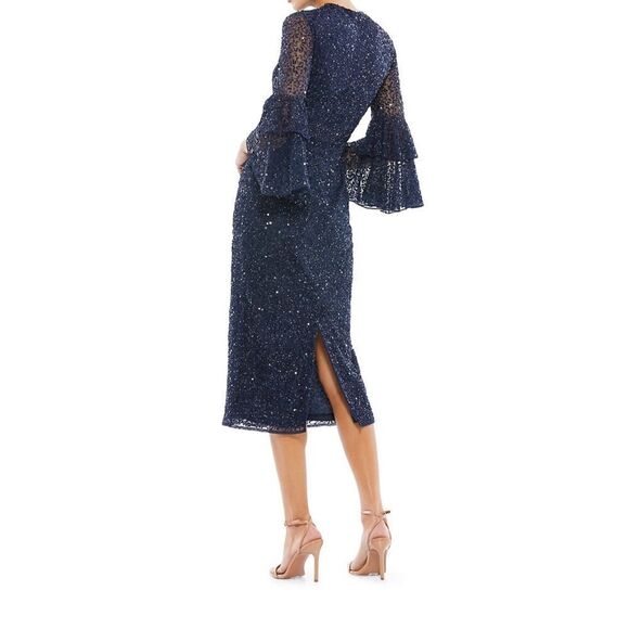 Mac Duggal Beaded Tiered Cuffs Dress size 4 - Picture 2 of 12